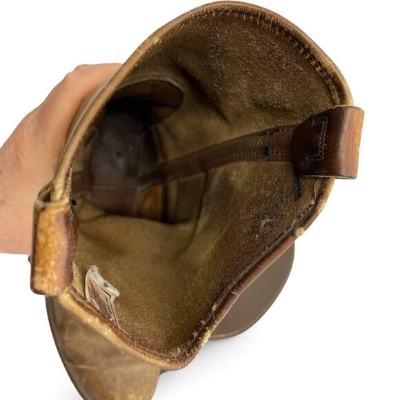 Red Wings Shoes Vintage Leather Boots Pecos Western Biker Work Cork Sole Men's 7 - Picture 9 of 14